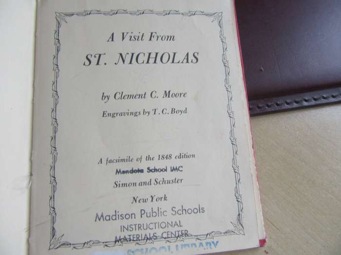 A VISIT FROM ST. NICHOLAS - CLEMENT C. MOORE 1848 -MD