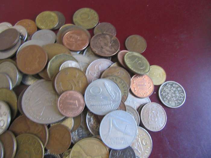 5000g WORLD COINS INCL. RSA COINS - AS PER SCAN -BID PER  50g - LOT15