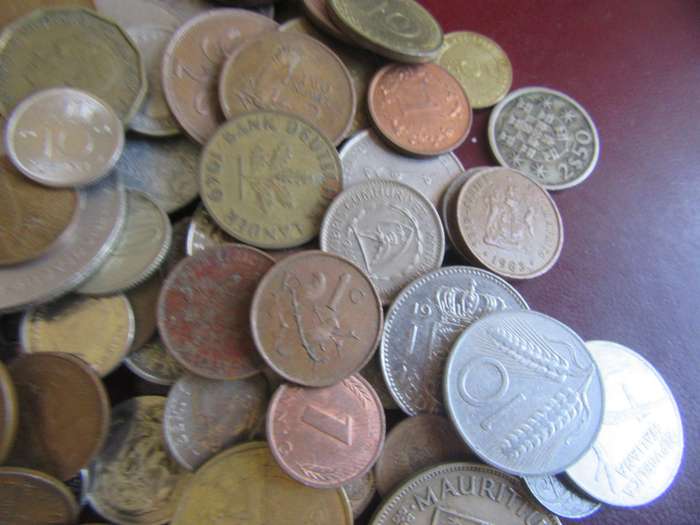 5000g WORLD COINS INCL. RSA COINS - AS PER SCAN -BID PER  50g - LOT15