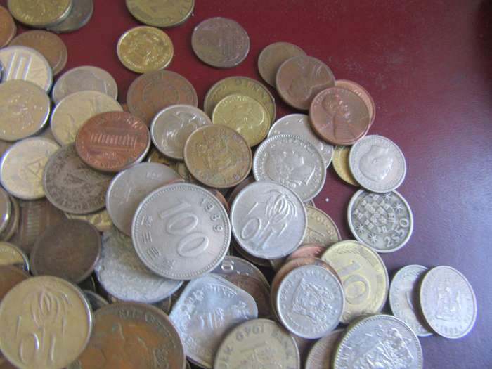 5000g WORLD COINS INCL. RSA COINS - AS PER SCAN -BID PER  50g - LOT15