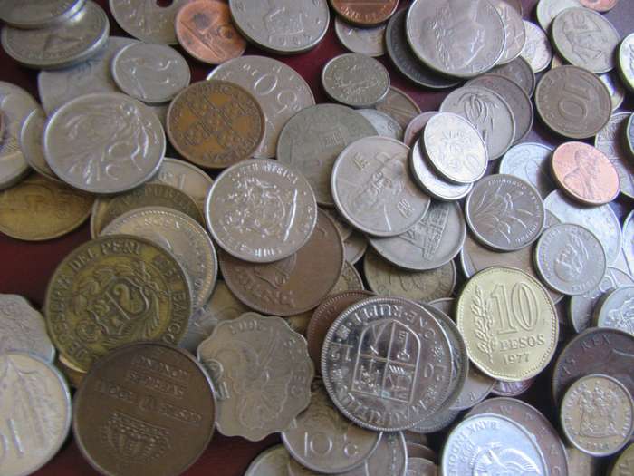 GOOD START FOR THE BEGINNER - 120 WORLD COINS INCL. RSA COINS - ASPER SCAN - BID PER COIN - LOT42