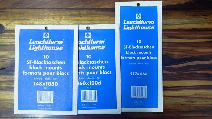 Lighthouse Block Mounts - Black - Sizes as per Images - Sealed