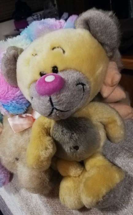 Cute Pimboli the Teddy friend of the Diddl mouse created by Thomas Goletz. 28cm.