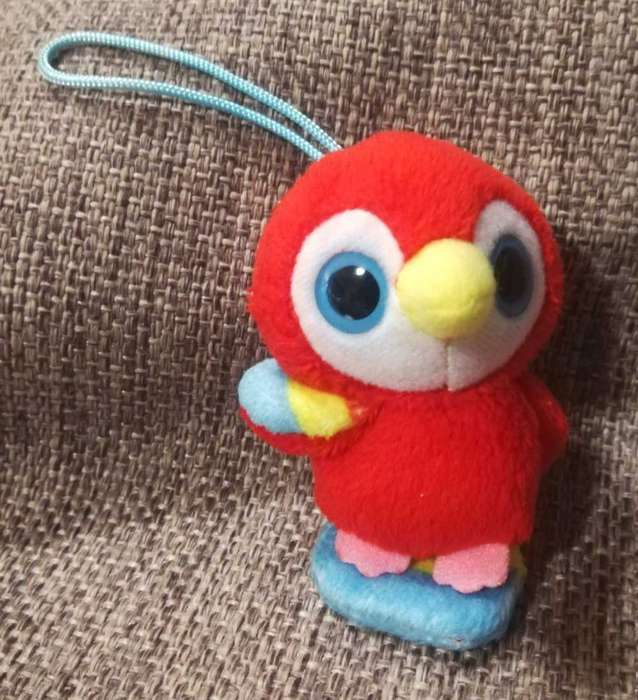McDonald's Yoo-Hoo & Friends 2014 Happy Meal.  Scarlet the Macaw. Plush Hanger Toy. 9cm.