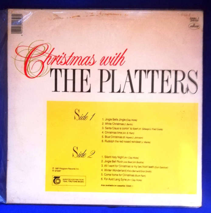 Christmas With The Platters - South Africa Import - 1987 Mercury Records. LP Vinyl.