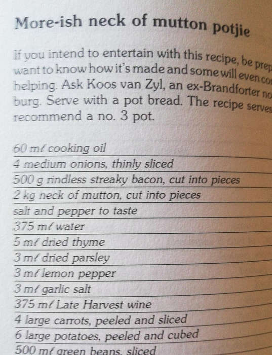 Huisgenoot's Potjiekos by Marlene Hammann. 80 Tested recipes. Great price!