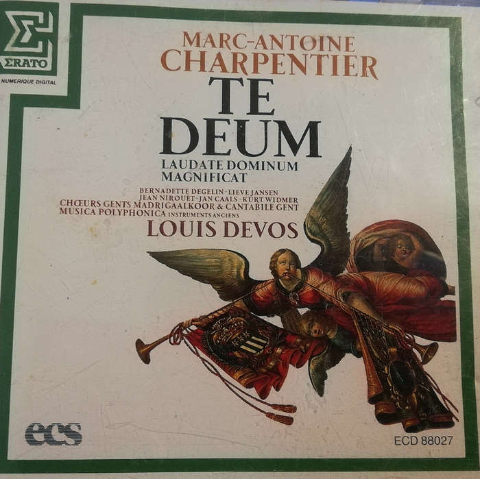 Marc-Antoine Charpentier TE DEUM. Louis Devos. CD. Erato Label.