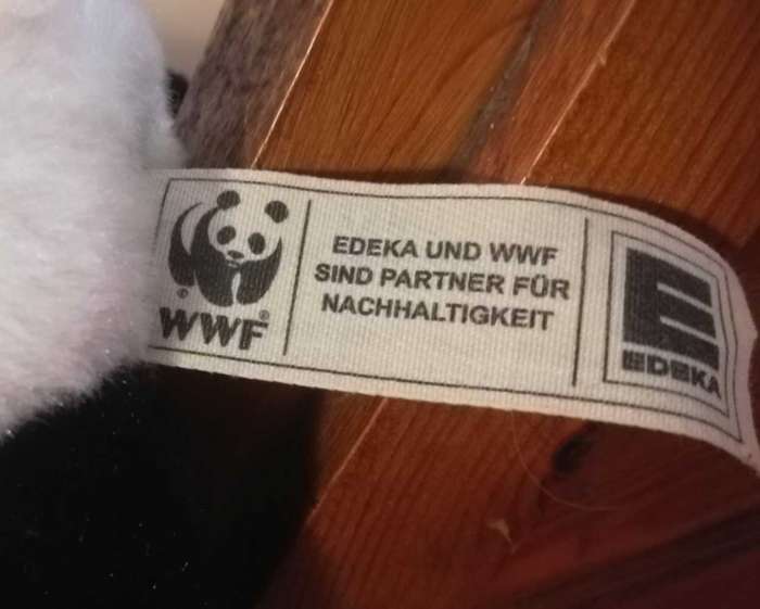 Beautiful little Bandit, the Panda.  WWF plush soft toy!  14cm.