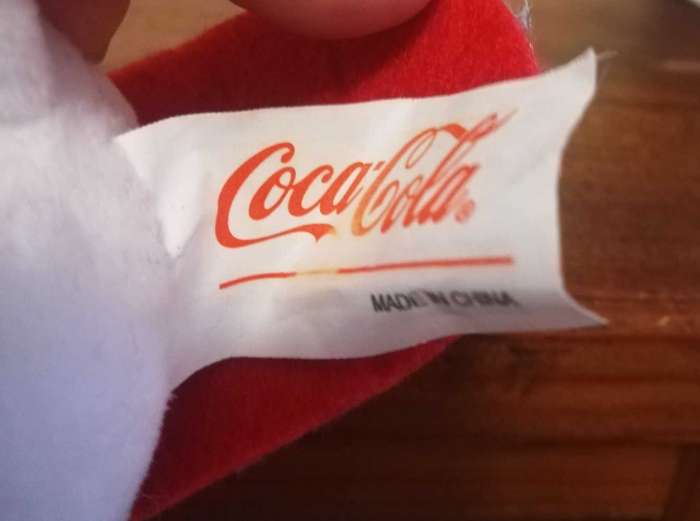 Collectable Coca-Cola Teddy Bear with Red Scarf and a Snowboard. 13cm.