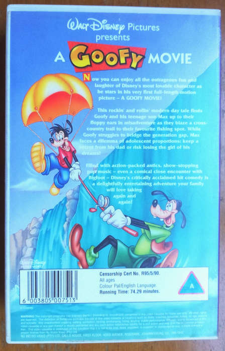 Walt Disney presents -  A Goofy Movie. VHS.