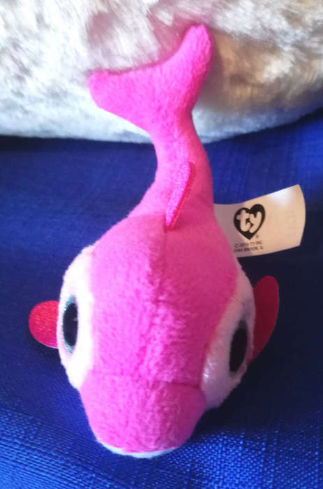 Collectable McDonald's TY Teenie Beanie Boo Plush Pink Dolphin. 10cm.