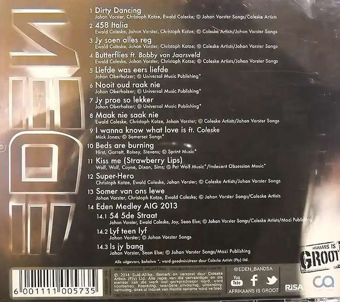 Eden  Nooit oud raak nie (CD).