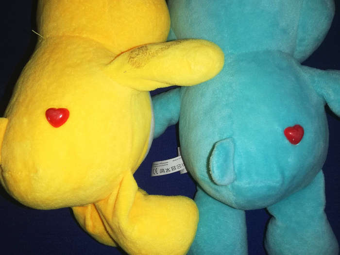 2x Care Bears. Plush Funshine and Wish Bear Soft Toys. 35cm. 2018.