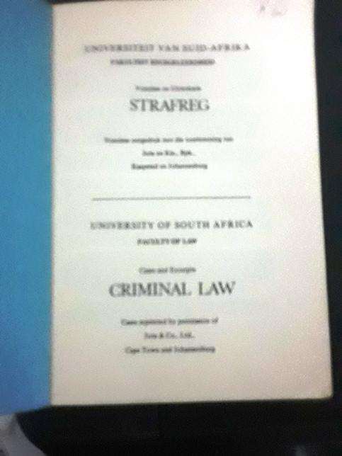 Vonnisse - Cases - Unisa - Strafreg - Criminal Law II