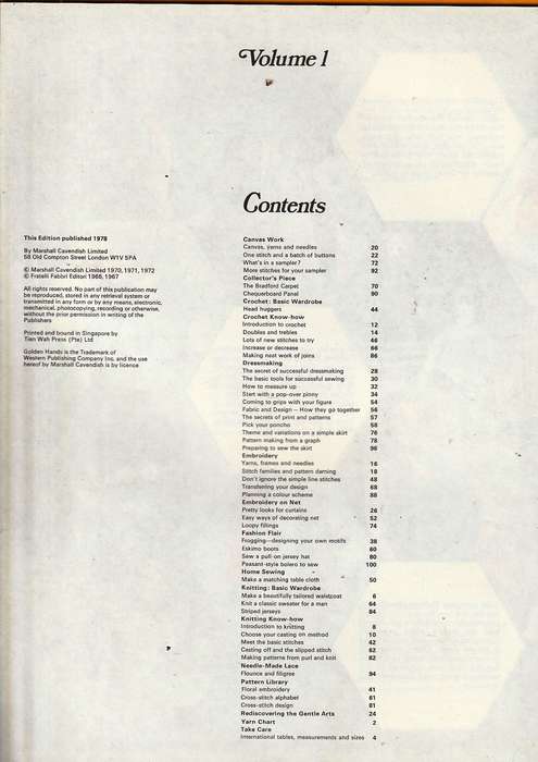 Golden Hands 1 - Complete knitting dressmaking & Needlecraft guide