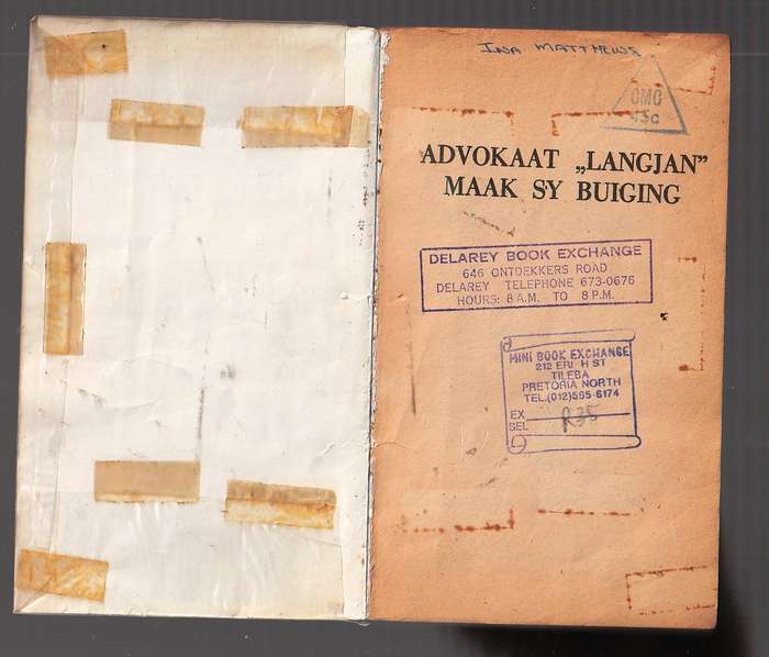Advokaat Langjan maak sy Buiging - Mark Preston - Regbank reeks nr 1