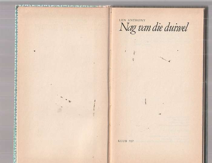Nag van die Duiwel - Len Anthony - Klub 707 speurverhaal