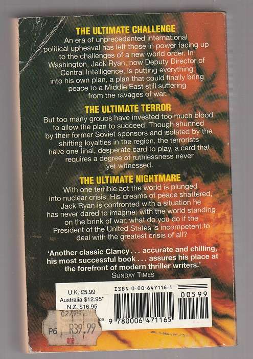 The sum of all fears - Tom Clancy - A Jack Ryan avdenture