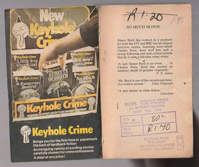 So much blood - Simon Brett - Keyhole Crime