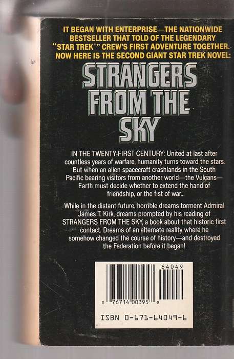 Star trek - Strangers from the Sky - Margaret W Bonanno - First contact with the Vulcans