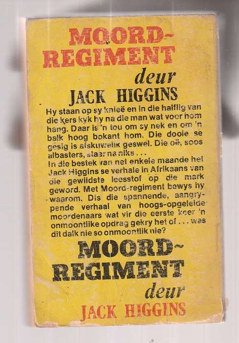 Moord Regiment - Jack Higgens - 2de WO avontuur