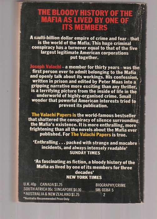 The Valachi Papers -  Peter Maas - The conspiricy of silence was shattered