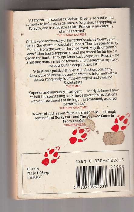 The Red Fox - Anthony Hyde - a political thriller - a missing man - a missing fortune