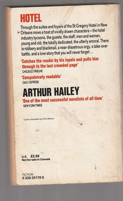 Hotel - Arthur Hailey - guests - tycoons - blackmail - robbery an a takeover battle