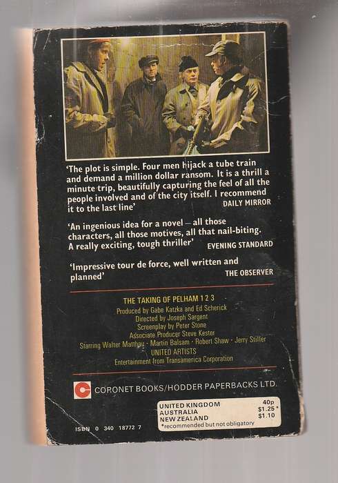 The taking of Pelham 123 - John Godey - Book of the action packed movie