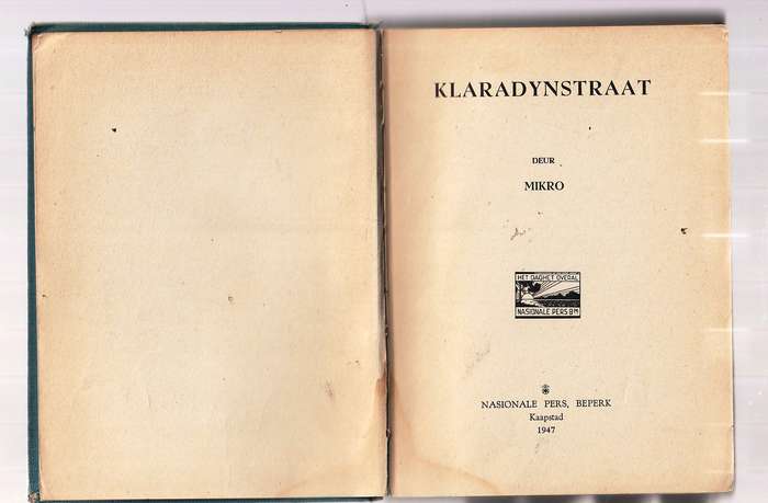 Klaradyn Straat - Mikro - 1947   (Ietwat rant en rug verweer - plakplek - krapmerke)
