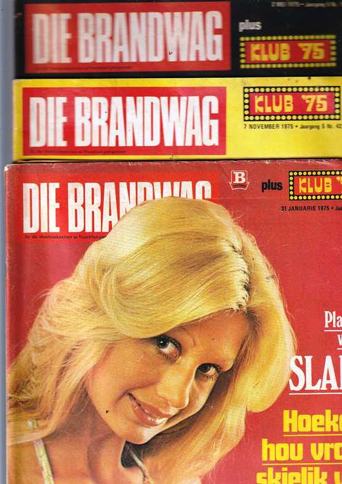 Lot van 3 Brandwag tydskrifte - 2 Mei 75 / 7 Nov 75 / 31 Jan 75