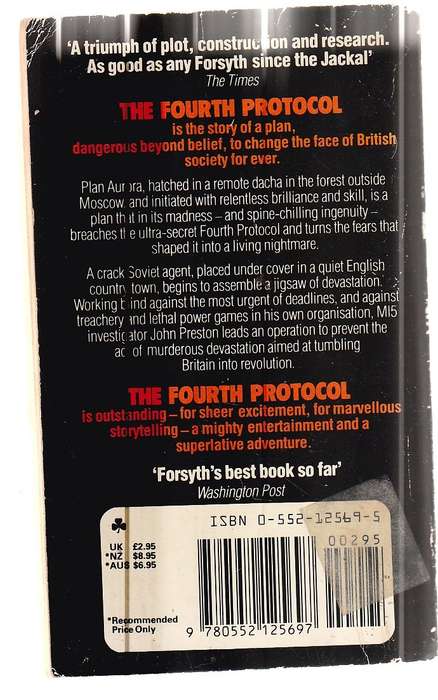 The Fourth Protocol - Frederick Forsyth - a plan to tumble Britain into a revolution