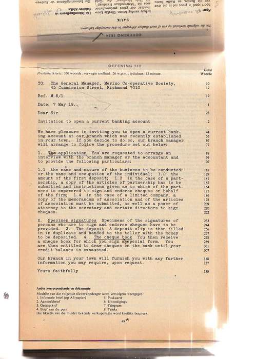 Vintage TIK VIR GEVORDERDERDE STUDENTE handboek (Eksteen Allen Uys) Vir versamelaars