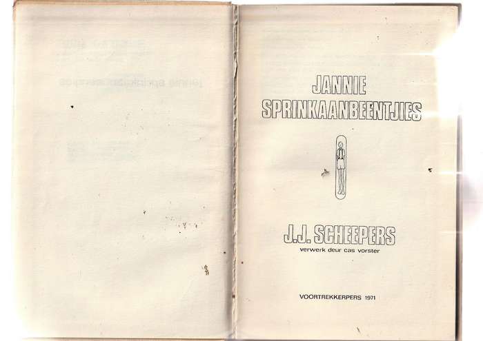 Jannie Sprinkaanbeentjies - JJ Scheepers (1971) - Jeug avontuur