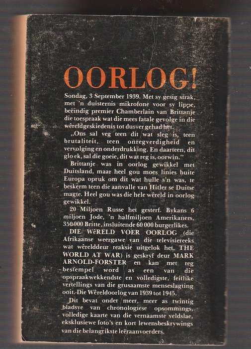 Die Wereld voer Oorlog - Mark Arnold-Foster - Verhaal van die 2de wereld oorlog