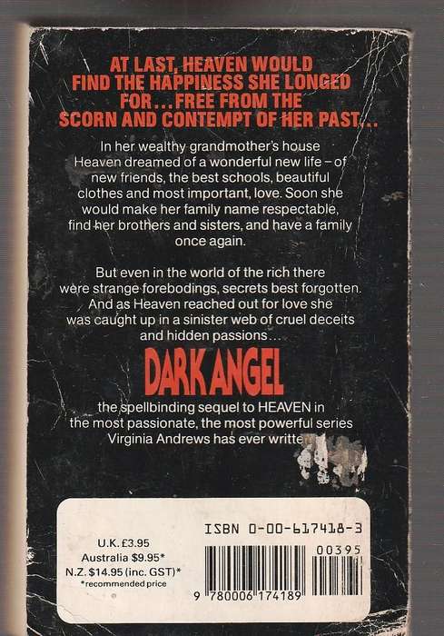 Lot of 3 Virginia Andrews Thrillers - Fallen Hearts / Gates of paradise / Dark angel