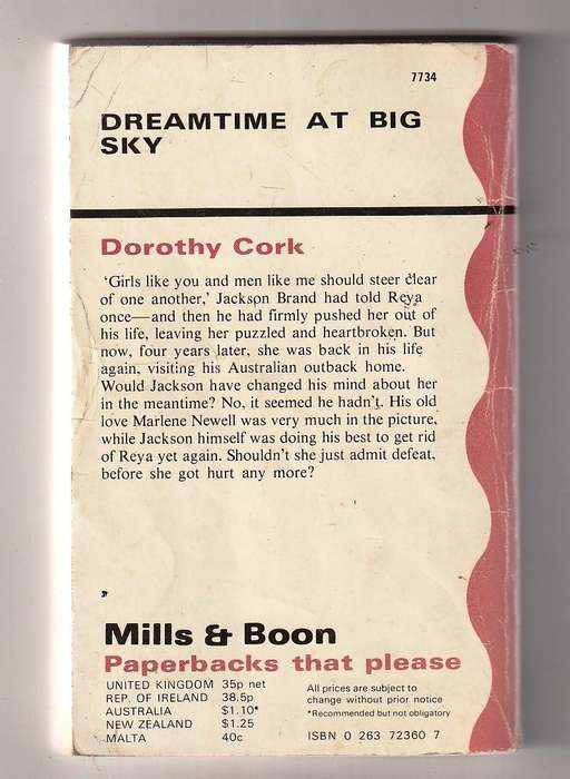 Dreamtime at Big Sky - Dorothy Cork - Mills & Boon