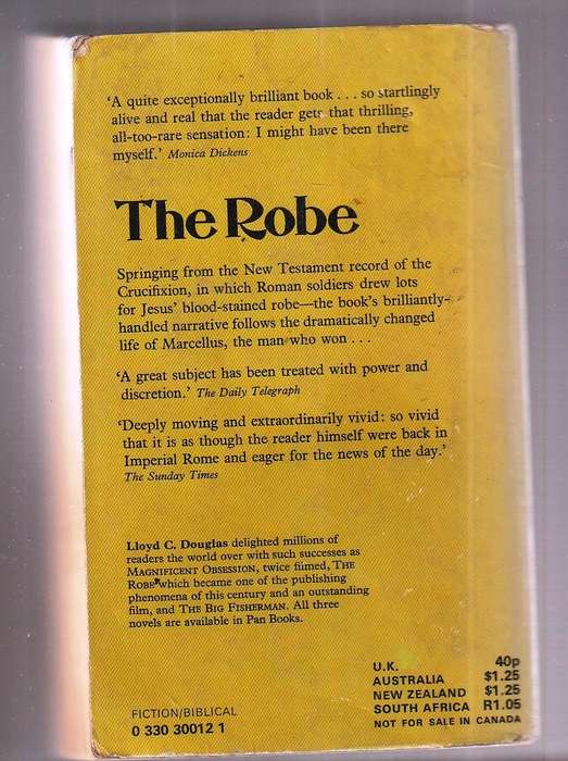 The robe - Lloyd Douglas - the story of the blood stained robe of Jesus