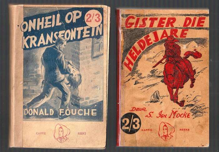 Lot van 4 skaars KAPPIE REEKS boeke - Gister die Heldejare / Nuwe wee / Vuurlinie / Onheil Kransfont