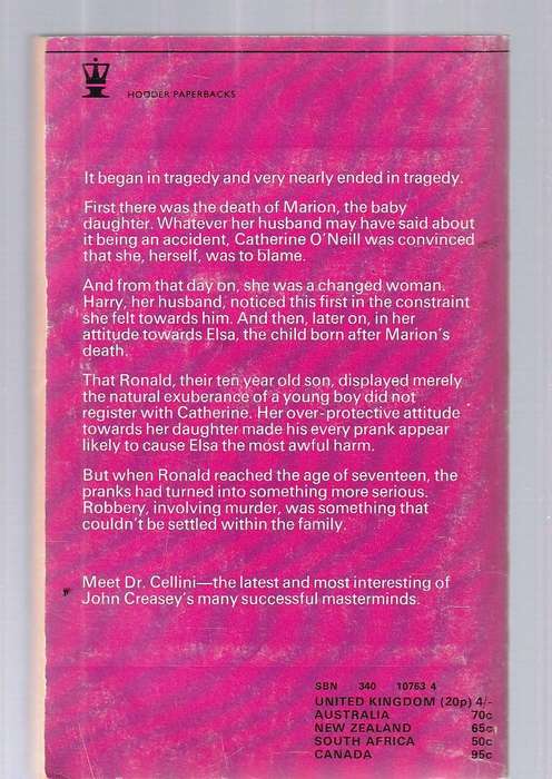 Cunning as a fox - Michael Halliday (John Creasey) - a Dr Cellini crime novel