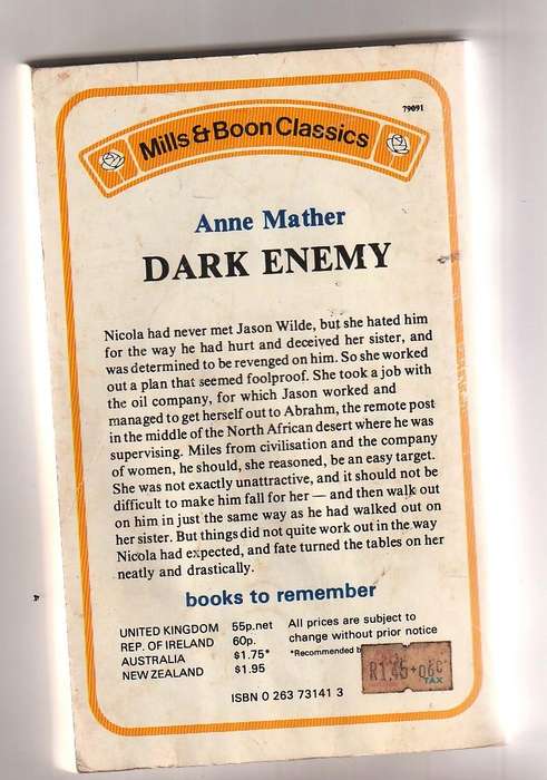 Dark Enemy - Anne Mather - Mills & Boon Classic