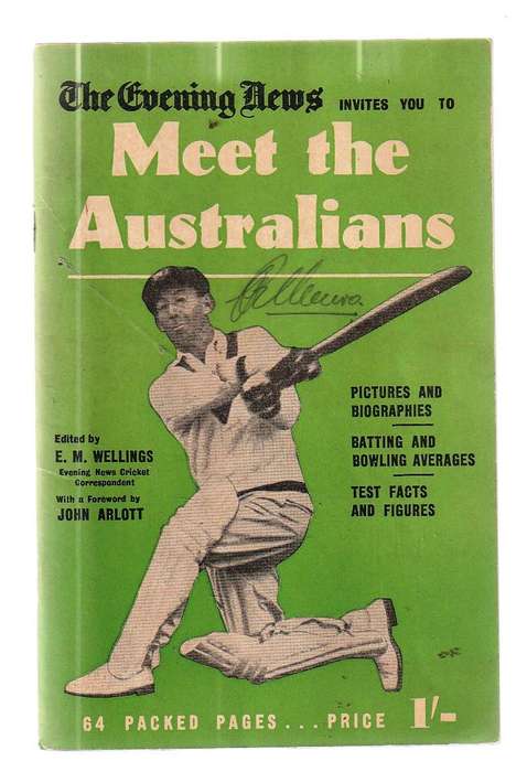 Australia to England - Ashes Cricket tour brosjure 1953