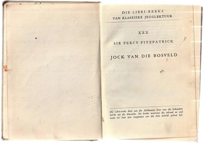 Jock van die Bosveld - Percy Fitzpatrick - Libri Reeks