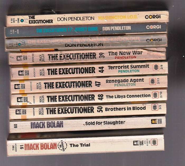 Lot of 10 Mack Bolan (Executioner) Books - see scans
