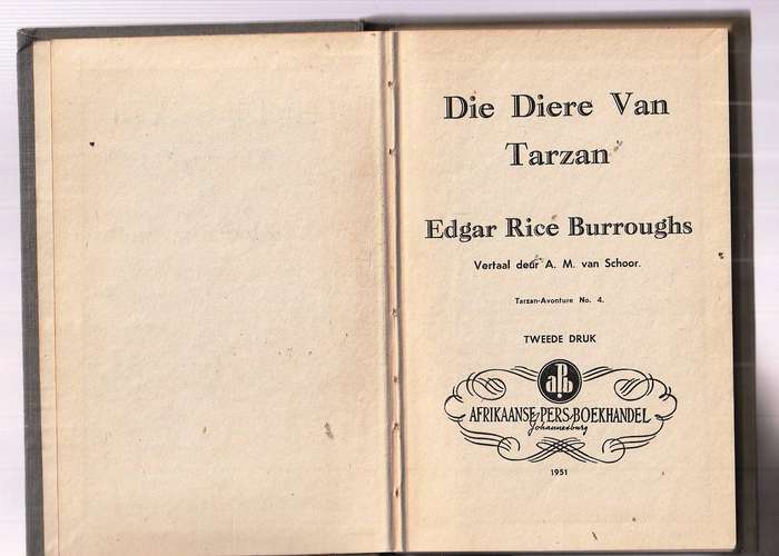 Die Diere van Tarzan - Edgar Rice Burroughs - Nr 4 1951 (AM van Schoor vertaling)