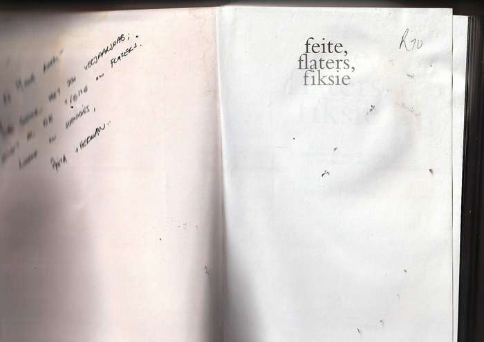 Feite Flaters Fiksie - Anton Prinsloo - Opgaaf van ware , onware en die onwaarskynlike
