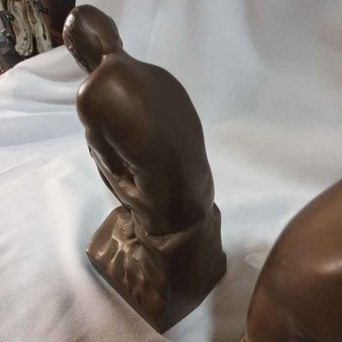 Set of 'The Thinker' bookends