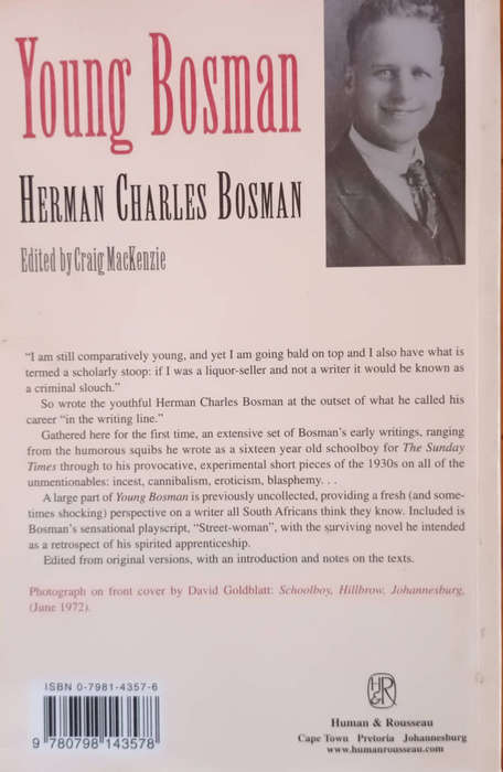 Young Bosman. Herman Charles Bosman