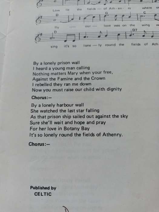 The Fields of Athenry sheet music