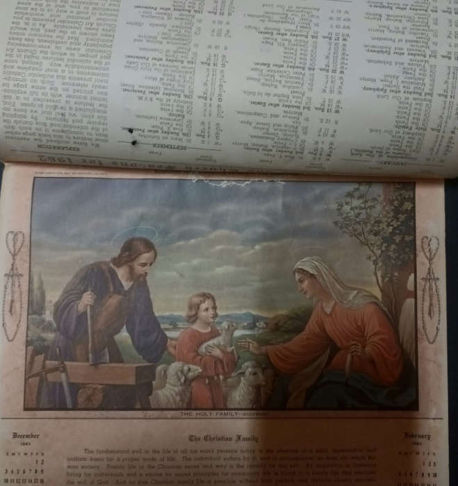 Church Art Calender for the Catholic Home 1962
